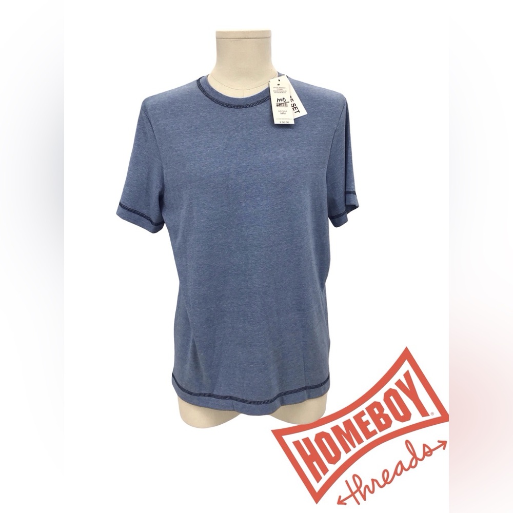 NWT Casual Blue Crew Neck Short Sleeve Tee size medium